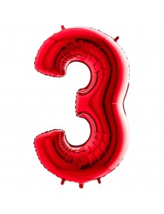 Balão Número 3 Vermelho